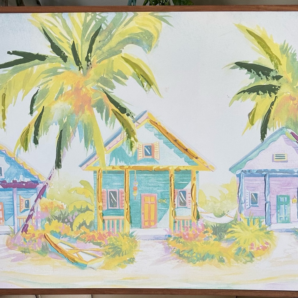 Green and Yellow Impressionistic Painting Art